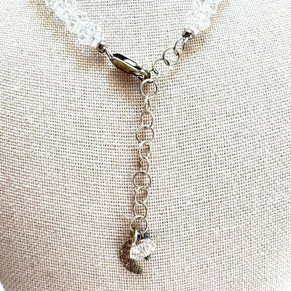 Antique Faceted Crystal Beaded Design Necklace Size 17-20" Length Adjustable - Picture 6 of 10